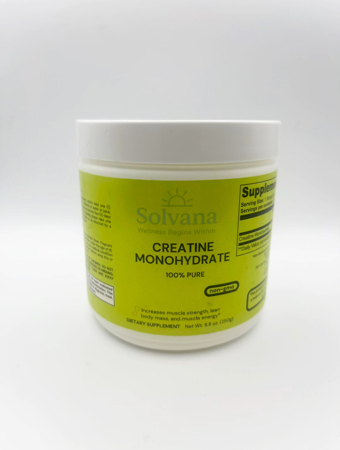 Solvana® Creatine Monohydrate – 100% Pure Micronized Powder | Strength, Power & Muscle Support