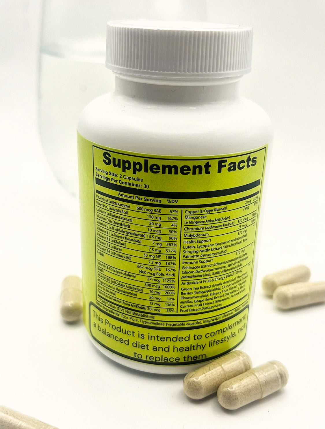Solvana Daily Multivitamin – Energy, Immunity & Overall Wellness – 60 Capsules