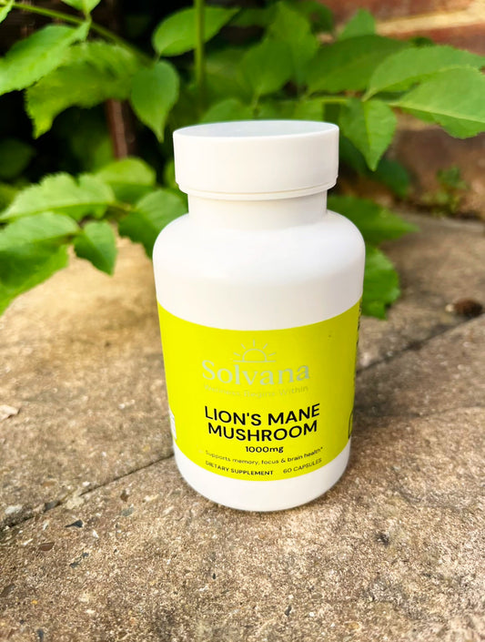 Solvana Lion’s Mane Mushroom – Focus, Memory & Cognitive Support – 60 Capsules