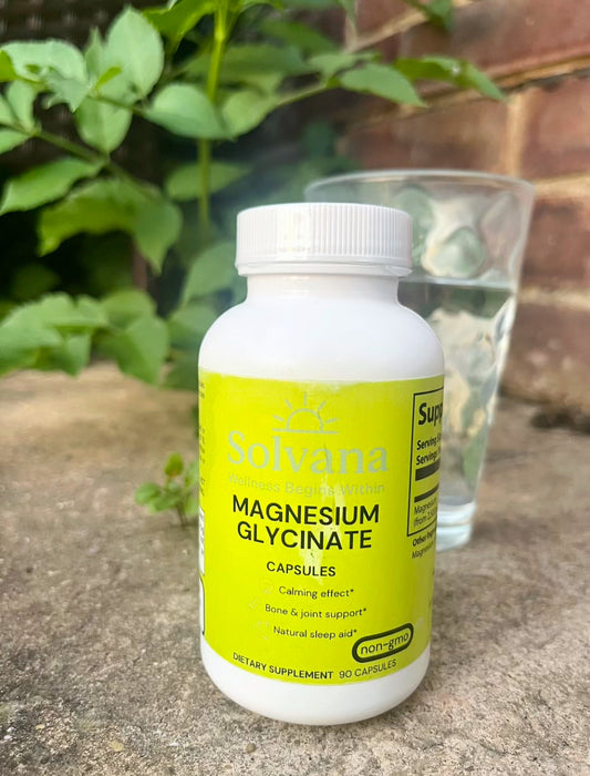 Solvana Magnesium Glycinate – Relaxation, Muscle Recovery & Sleep Support – 90 Capsules